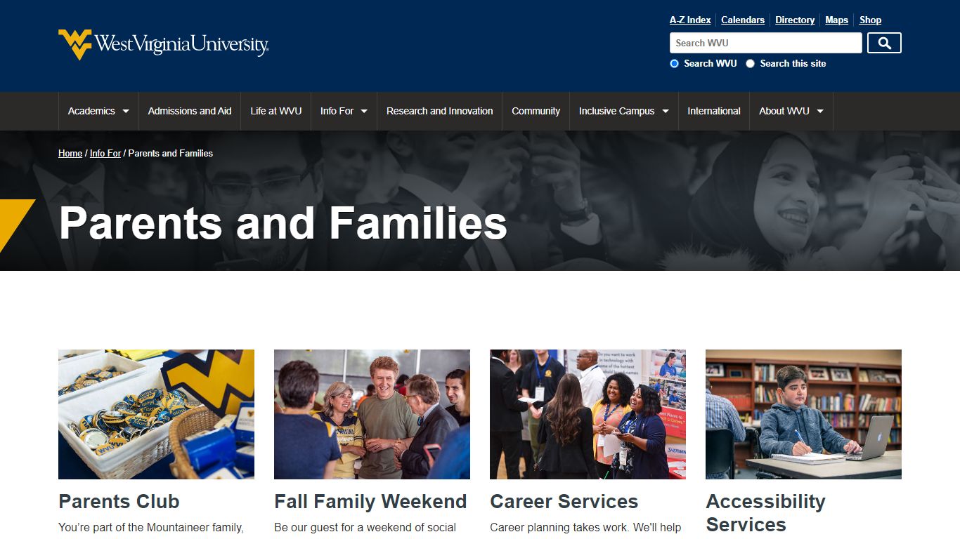 Parents and Families - West Virginia University